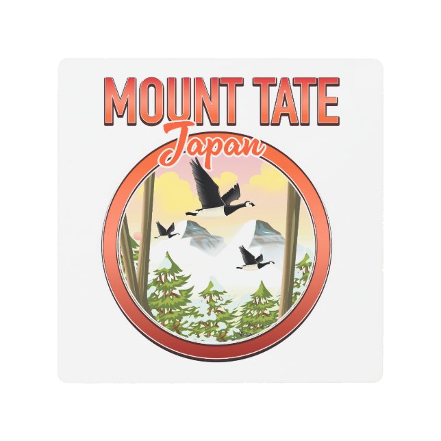 Impresión En Metal Logo del viaje al Monte Tate Japón (Anverso)