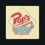 Impresión En Metal Logo rojo de la tienda "chock'Lit" del Pop<br><div class="desc">Riverdale | Logo de Pop's Chock'Lit Shoppe en rojo y azul.</div>