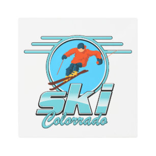 Impresión En Metal logotipo de ski Colorado