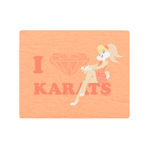 Impresión En Metal Lola Bunny I Heart Karats