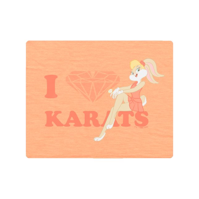 Impresión En Metal Lola Bunny I Heart Karats (Anverso)