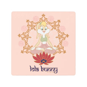 Impresión En Metal Lola Bunny Yoga Lotus Pose