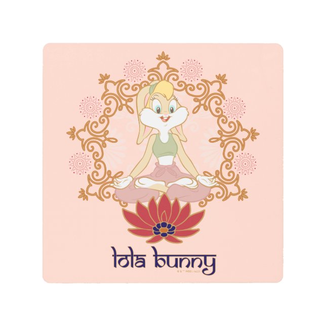 Impresión En Metal Lola Bunny Yoga Lotus Pose (Anverso)