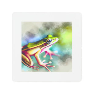 Impresión En Metal Long legged frog 100924AREF149 - Watercolor
