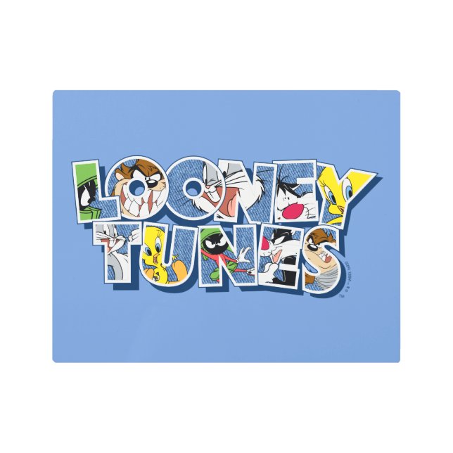 Impresión En Metal LOONEY TUNES™ Characters in Lettering (Anverso)