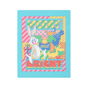 Impresión En Metal LOONEY TUNES™   Navidades merry y brillantes