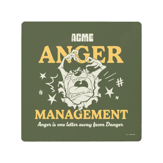 Impresión En Metal LOONEY TUNES™ |TAZ™ ACME Anger Management (Anverso)