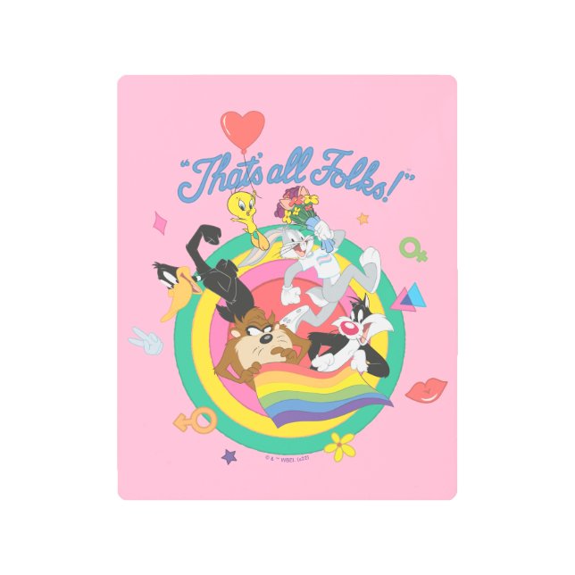 Impresión En Metal LOONEY TUNES™ - ¡Todos son amigos! Pride Bullseye (Anverso)