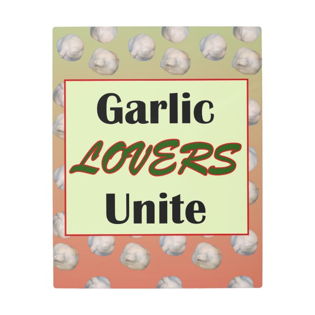 Impresión En Metal Los amantes del ajo se unen (Anverso)