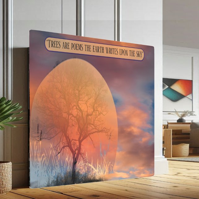Impresión En Metal Los Árboles Son Poemas Que La Tierra Escribe Sobre (Trees Are Poems Earth Writes Upon The Sky Artistic Metal Print)