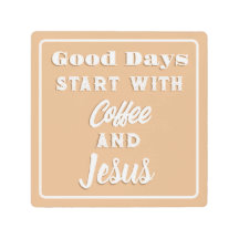 Los buenos días empiezan con el café y Jesús beige