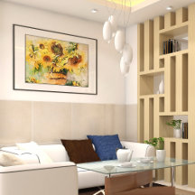 Los girasoles de la vida muerta pintan en Jar Vase