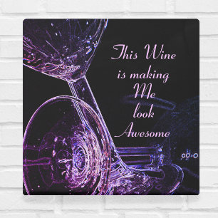 Impresión En Metal Los Glass De Vino Topado Parecen Maravillosos