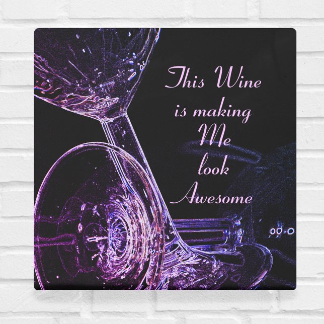 Impresión En Metal Los Glass De Vino Topado Parecen Maravillosos (Subido por el creador)