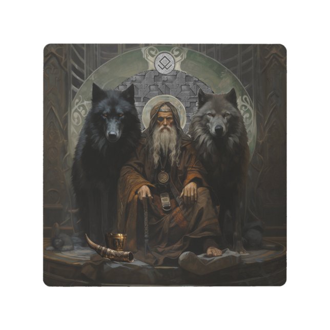 Impresión En Metal Los lobos de Odin (Anverso)