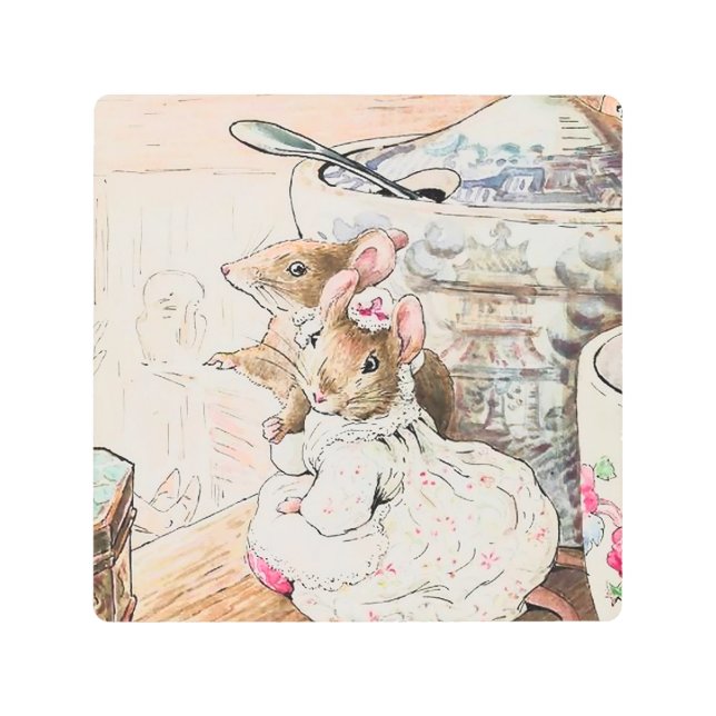 Impresión En Metal “Los ratones escucharon al sastre” de Beatrix Pott (Anverso)