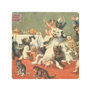 Impresión En Metal Louis Wain Merry Christmas