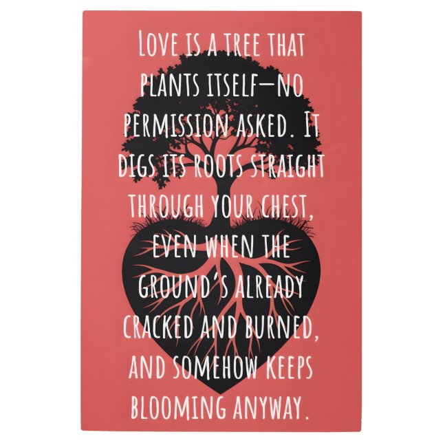 Impresión En Metal Love is a Tree (Anverso)