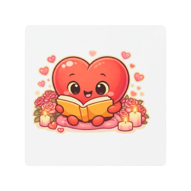 Impresión En Metal Love Stories Begin Within the Heart (Anverso)