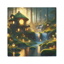 Luces de hadas encantadas y sueños de cascada