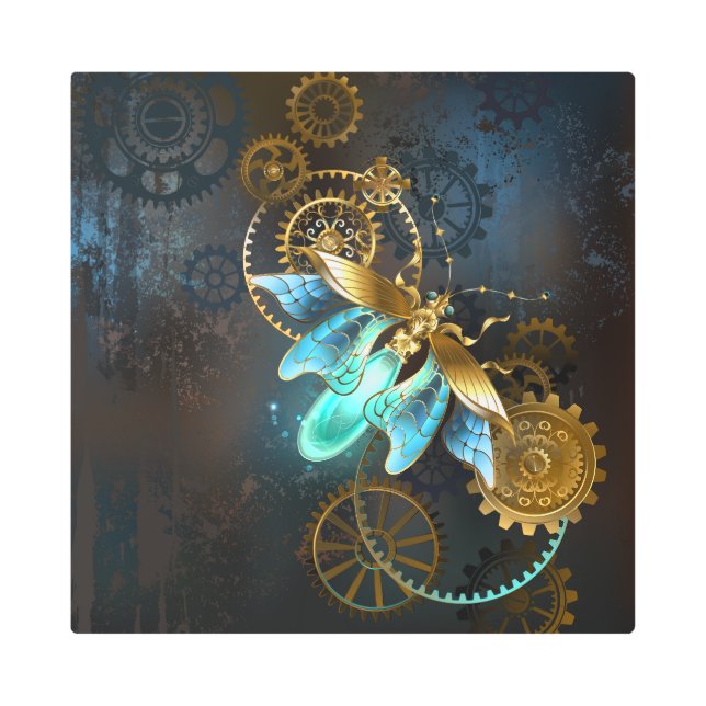 Impresión En Metal Luciérnaga de Steampunk (Anverso)