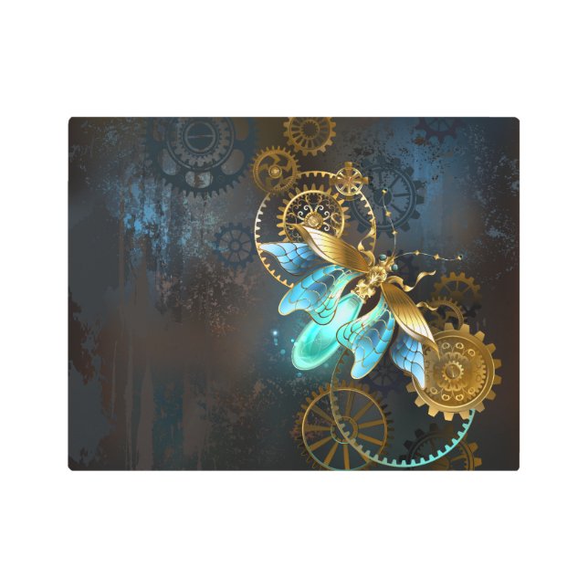 Impresión En Metal Luciérnaga de Steampunk (Anverso)