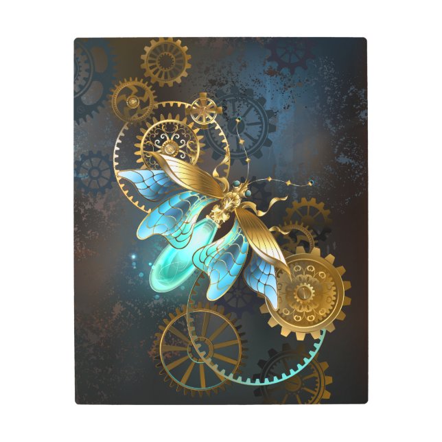 Impresión En Metal Luciérnaga de Steampunk (Anverso)