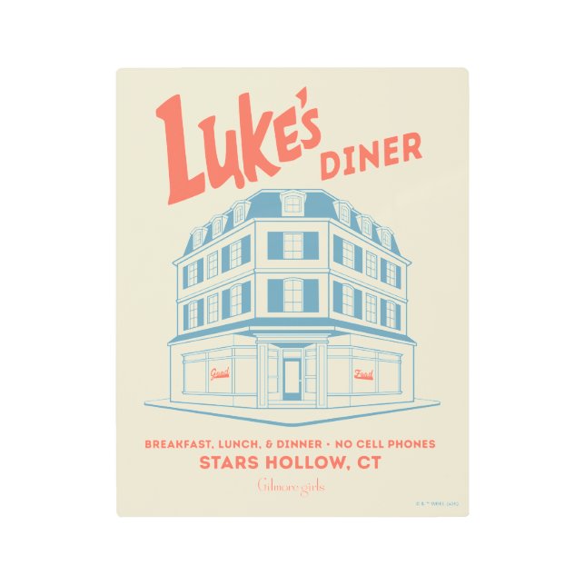 Impresión En Metal Luke’s Diner Stars Hollow Design (Anverso)