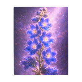 Impresión En Metal Luminous Blue Delphinium Metal Wall Art Celestial