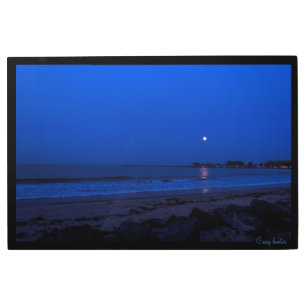 Impresión En Metal Luna azul del puerto