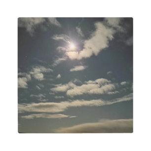 Impresión En Metal Luna sobre Reykjavik, Islandia