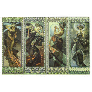 Impresión En Metal Luna y estrellas de Alphonse Mucha