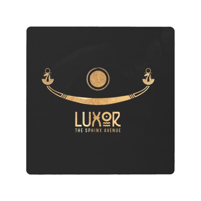 Impresión En Metal Luxor la avenida Esfinge El barco de Khufus Karnak (Anverso)