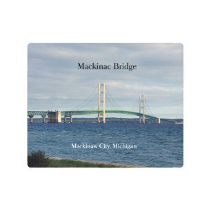 Impresión En Metal Mackinac Bridge Mackinaw City