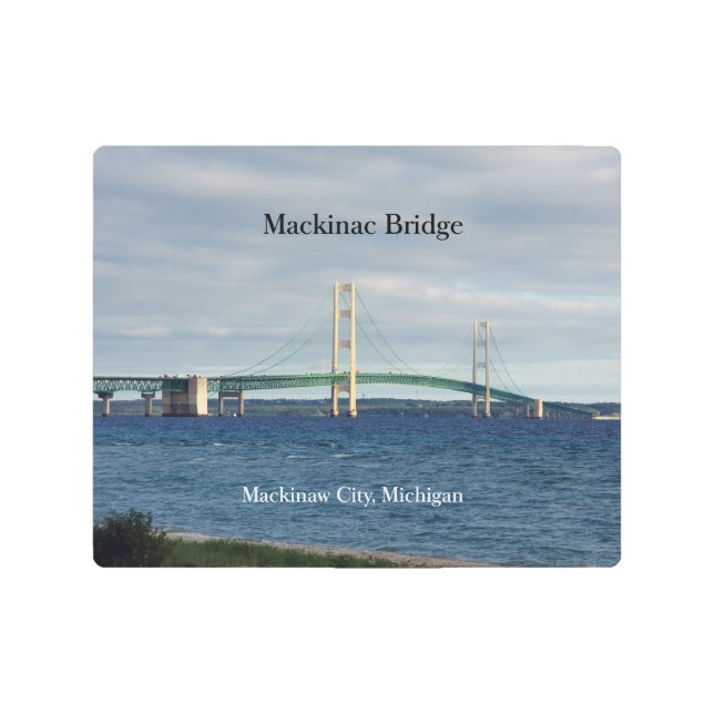 Impresión En Metal Mackinac Bridge Mackinaw City (Anverso)