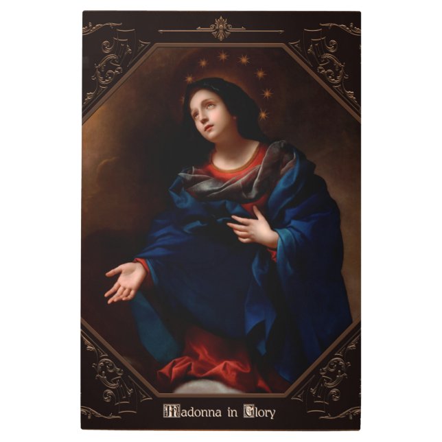 Impresión En Metal Madonna en gloria de Carlo Dolci (Anverso)