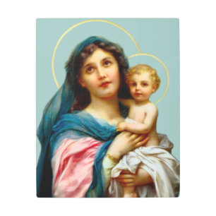 Impresión En Metal Madonna Y Niño
