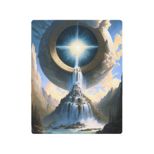 Impresión En Metal Magic Waterfall Surreal Fantasy Art