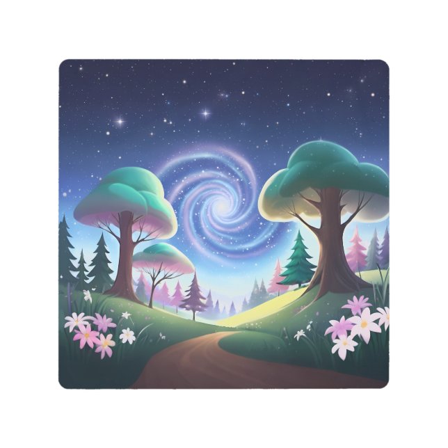 Impresión En Metal Magical Forest Gateway: Galaxia Swirling (Anverso)