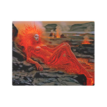 "Magma durmiente" - Retrato de mujer volcánica
