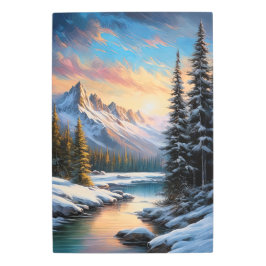 Impresión En Metal Magnífico paisaje invernal