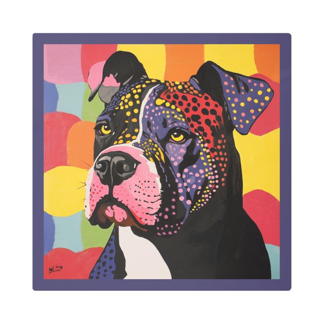 Impresión En Metal Majestic Cane Corso Pop Art (Anverso)