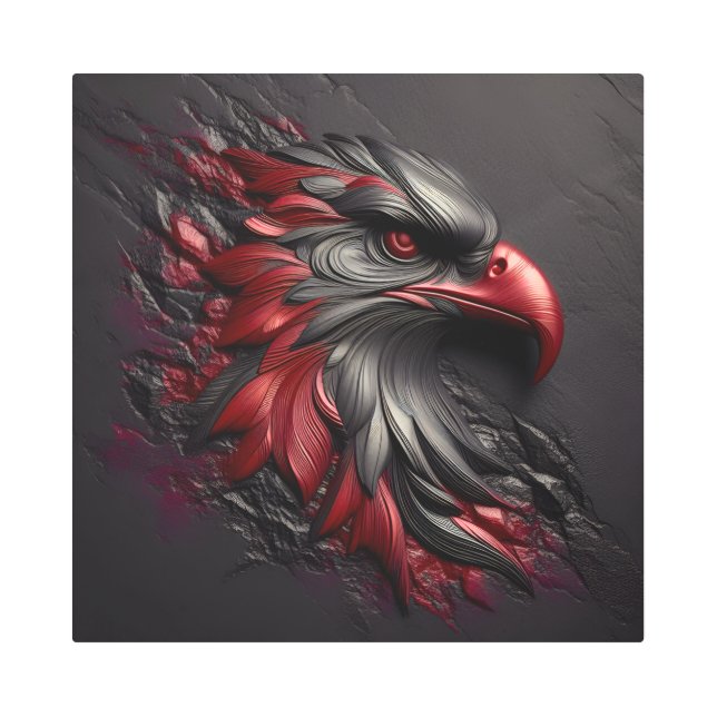 Impresión En Metal Majestic Eagle Gaze (Anverso)