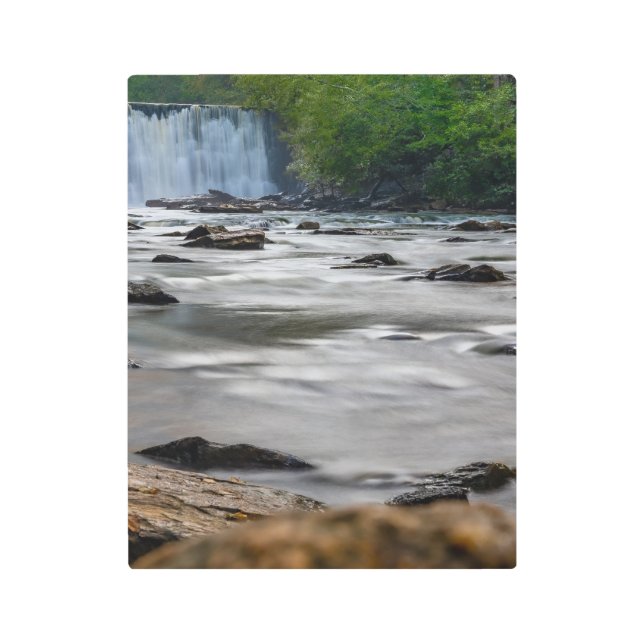 Impresión En Metal Majestic Roswell Mill Park Waterfall Wall Art (Anverso)