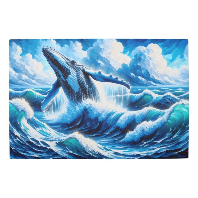 Impresión En Metal Majestuosa violación de ballenas: la sinfonía de l (Anverso)