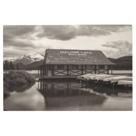 Impresión En Metal Maligno Lake Boat House