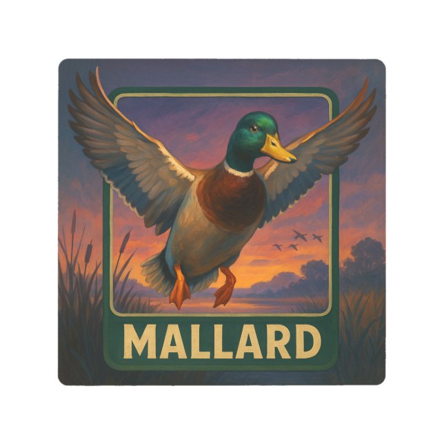 Impresión En Metal Mallard Sign (Anverso)