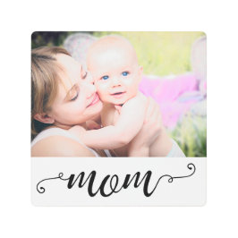 Impresión En Metal Mamá Personalizado foto familia caligrafía Día de 