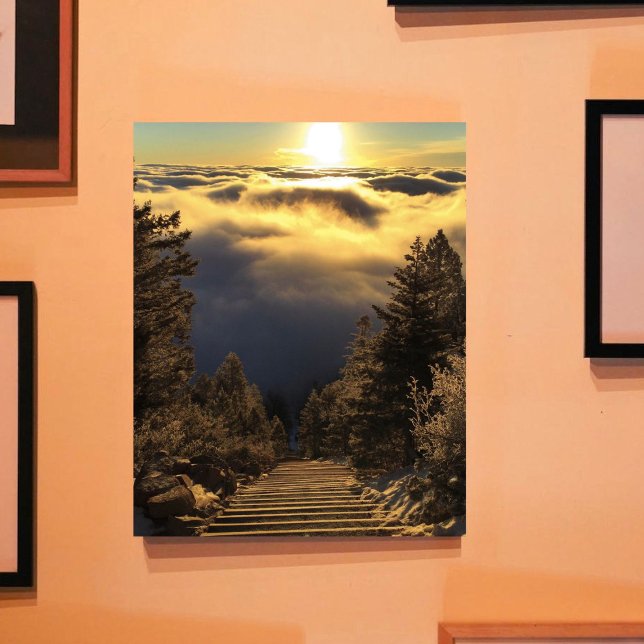 Impresión En Metal Mañana Soleada Sobre Las Nubes (Subido por el creador)