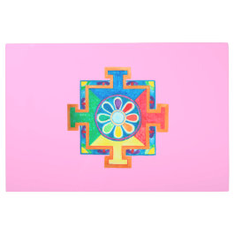 Impresión En Metal Mandala de la creación acuarela